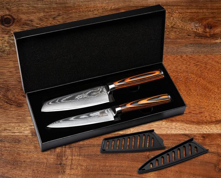 Actual product image Wolfblood Damascus knife set (13 cm)