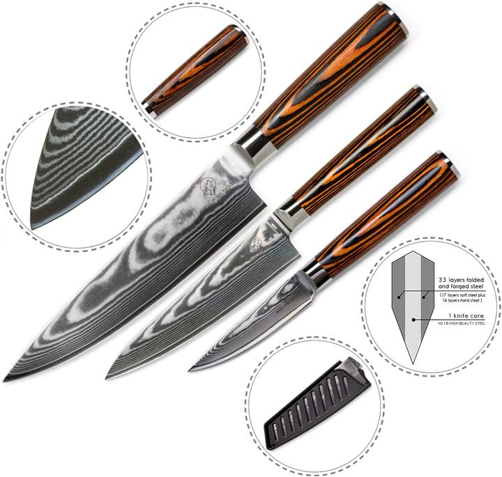 Produktbild Wolfblood Damastmesser-Set (19 cm)