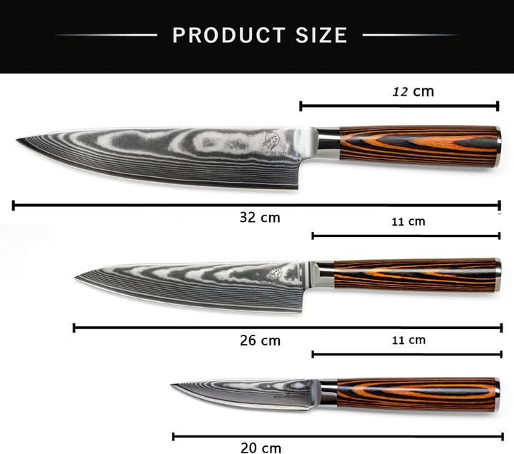 Produktbild Wolfblood Damastmesser-Set (19 cm)