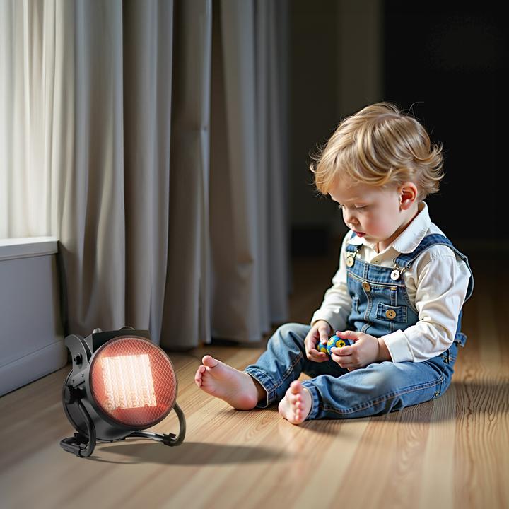 Actual product image Wiltec Keramik Heizstrahler 2kW Heizlüfter Heizgerät Schnellheizer Elektrisch (2000 W)