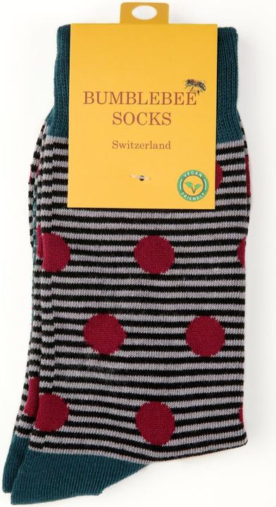 Actual product image Bumblebee Red Berries Socks, Size 42-46 (Single pack, 42 - 46)