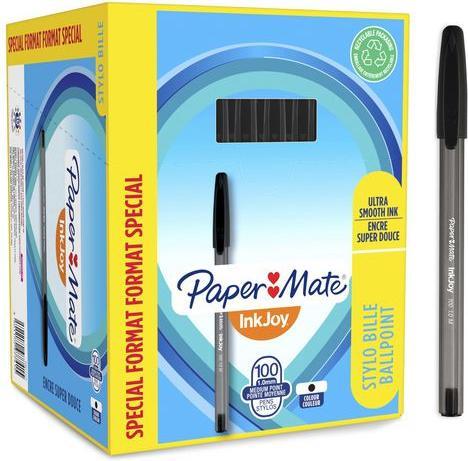 Produktbild Paper Mate Paper:Mate Kugelschreiber InkJoy 100, Value Pack, schwarz (Schwarz, Transluzent, 100 x)