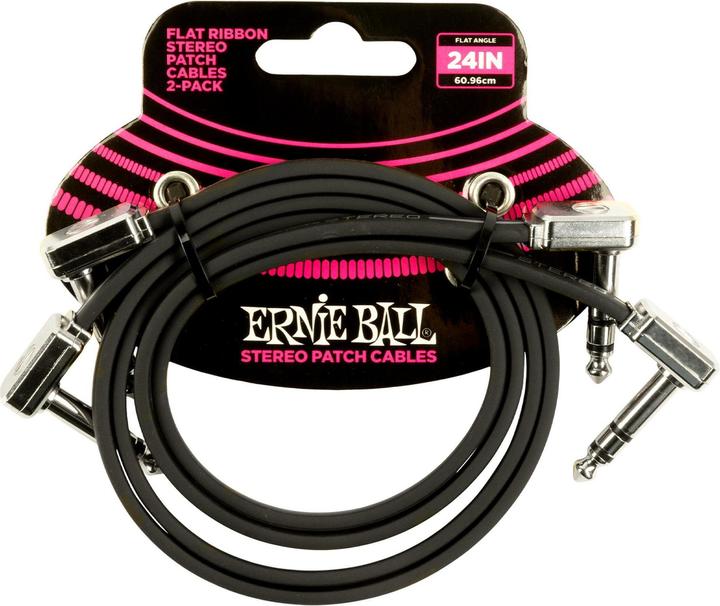 Actual product image Ernie Ball Patch cable 6406 Flat Ribbon, pack of 2 - 0.61 (0.61 m)