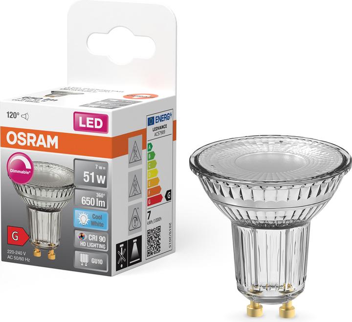 Actual product image Osram Superstar Par 16 (GU10, 7.90 W, 650 lm, 1 x, G)