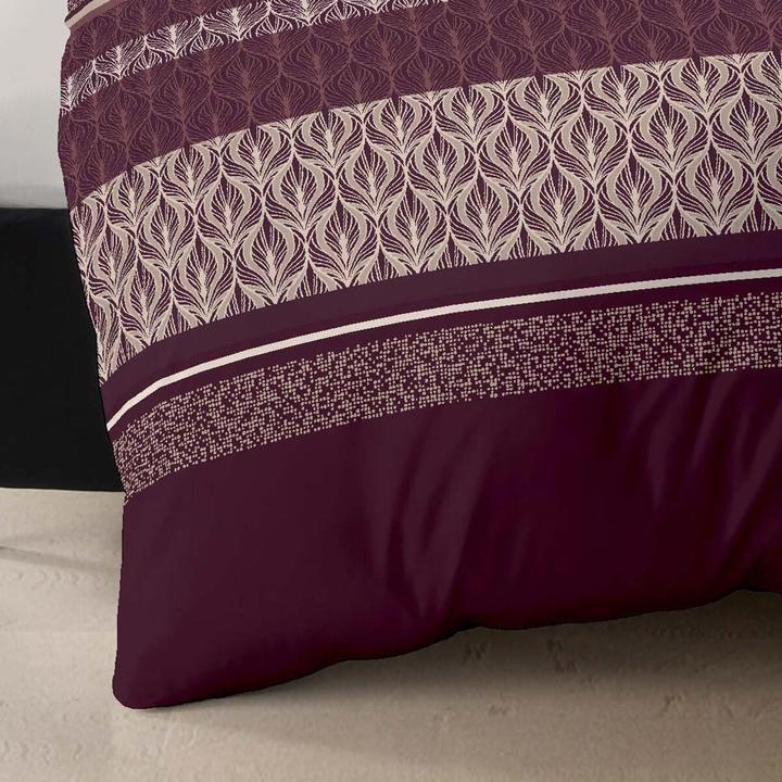 Produktbild Kaeppel Biber Bettwäsche Valencia bordeaux (Bettwäsche Set, 135x200 cm + 80x80 cm)
