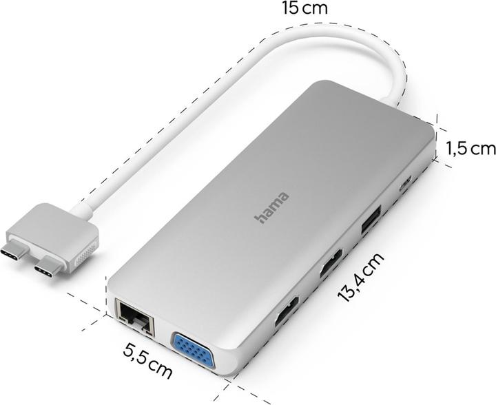 Produktbild Hama USB-C-Hub (USB-C, 12 Ports)