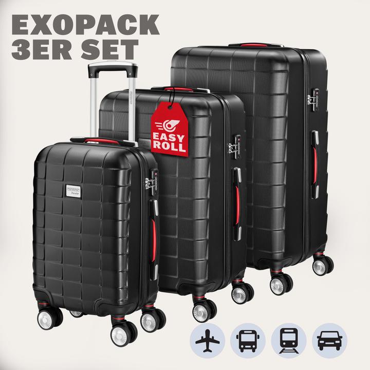 Produktbild Monzana Kofferset (105 l, M (50 - 90l), L (90 - 115l), XL (ab 115l))