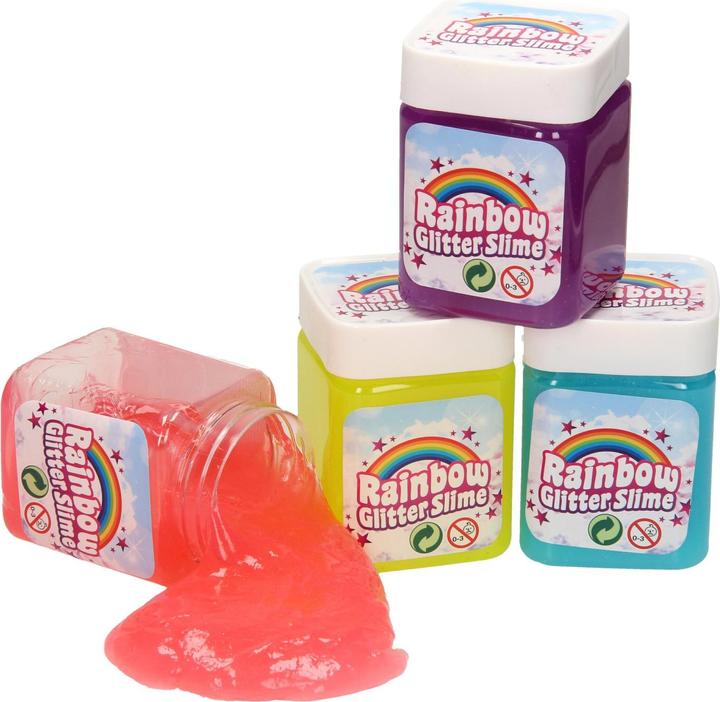 Actual product image Rainbow glitter slime