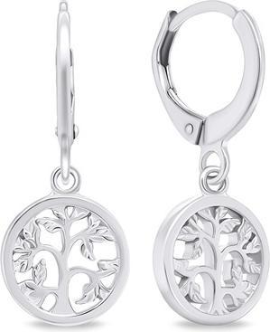Actual product image Brilio Silver - Silver hoop earrings Tree of Life EA648W