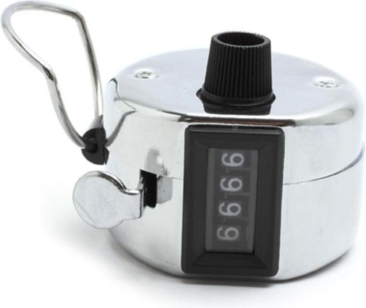 Produktbild Stride Metall Handzähler Schritt Zähler Counter Klicker für Sport / Schule / Veranstaltungen - Silber