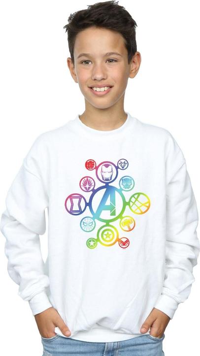 Actual product image Boys Avengers Infinity War Rainbow Icons Sweatshirt (140, 146)