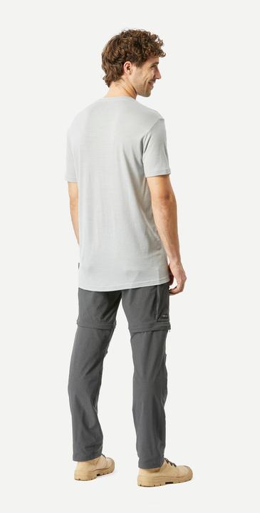 Actual product image Forclaz Merino shirt men's short sleeve backpacking - Travel 500 grey (L)
