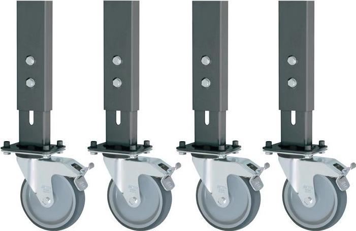Image du produit RAU Jeu de roulettes 4 roulettes pivotantes avec frein Roues Ø 125 mm pour établis hauteur 760-1080 mm