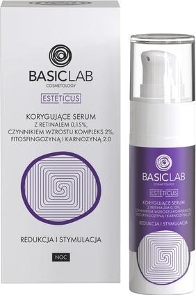 BasicLab Esteticus Corrective Serum With Retinal 0.15%. Growth Factor Complex 2%. Phytosphingosine (30 ml)