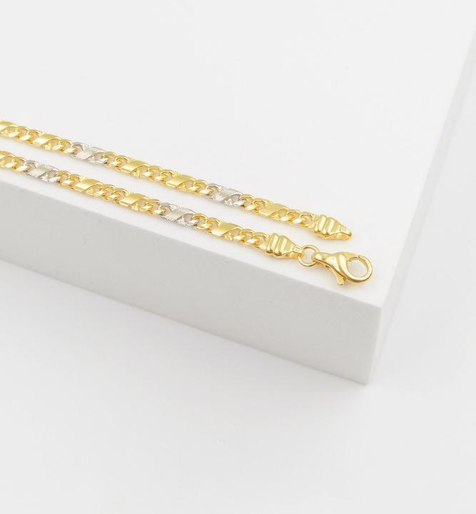 Immagine prodotto Muau Catena di 8 (750, Oro bianco, Oro giallo 18 carati, 50 cm)