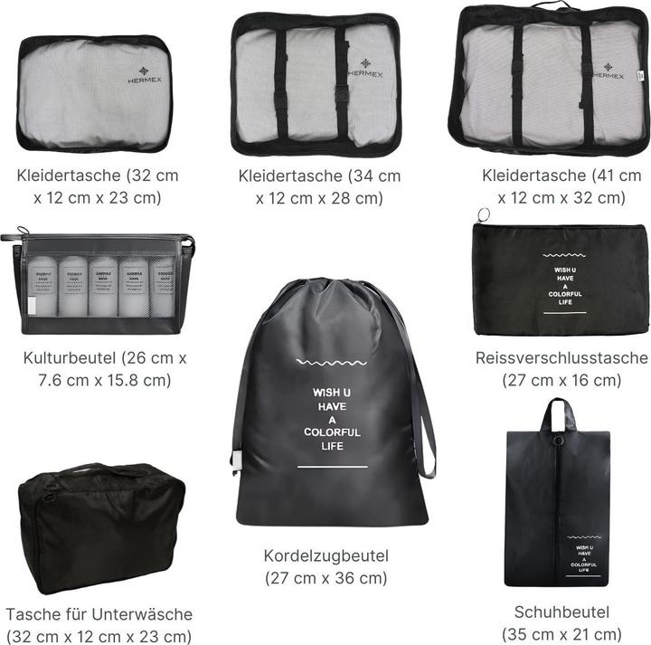 Image du produit Hermex Organisateur de valise (Housses de protection, Systèmes de rangement, Flacons pour liquide, Nécessaire)
