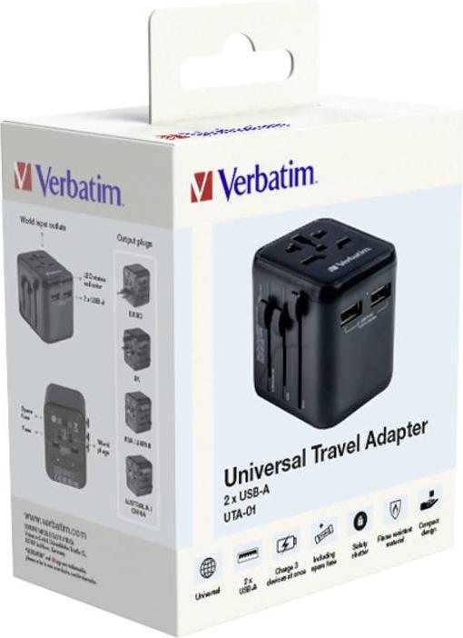 Image du produit Verbatim Adaptateur universel de voyage avec 2 ports USB-A