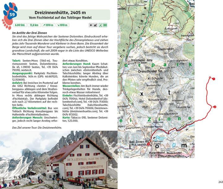 Nährwerte und Zutaten Wandern mit Hund Südtirol (Deutsch, Franziska Rössner, 2024)