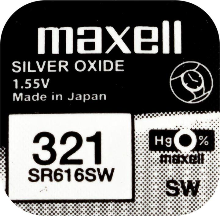 Actual product image Maxell Button cell SR616SW (10 pcs., SR616, 16 mAh)