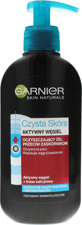 Immagine prodotto Garnier Skin Naturals Pure Score Gel detergente intensivo al carbone attivo per il viso da pompa 150 ml (Gel, 150 ml)