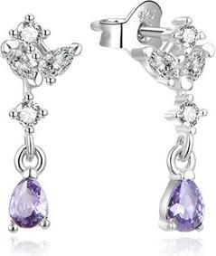 Actual product image Beneto Unique silver earrings with zircons AGUP2183 / AL (L)