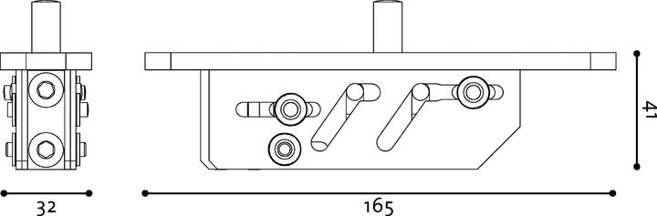 Productafbeelding FritsJurgens Spigotscharnier TP CG 91 met kabeldoorvoer