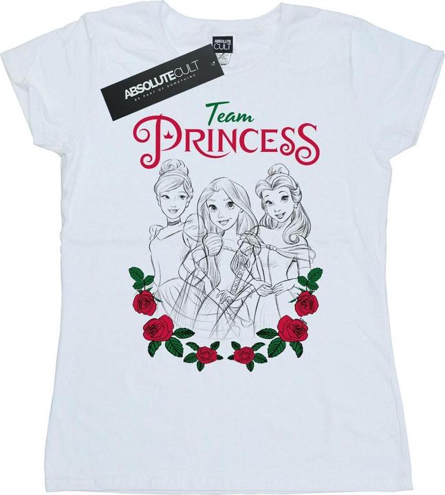 Actual product image Disney Princess Womens/Ladies Flower Team Cotton T-Shirt (M)