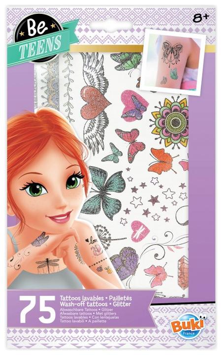 Actual product image Buki France TA004 Διασκέδασης Be Teens Σετ με 75 Πλενόμενα Τατουάζ - Collection III για 8+ Ετών