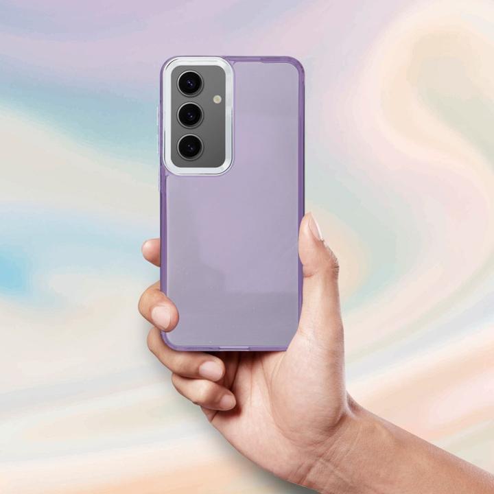 Actual product image OEM Back panel cover PEARL case for SAMSUNG S24 Ultra purple