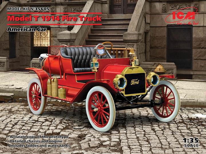 Actual product image ICM Model T 1914 Fire Truck, American Car