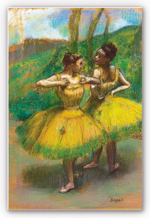 Image du produit Trenddeko Degas - Deux danseurs en jaune (30 x 45 cm)