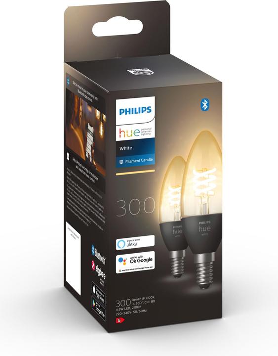 Actual product image Philips Hue White (E14, 4.50 W, 300 lm, 2 x, G)