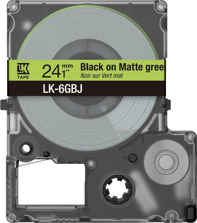 Actual product image Epson Matte Green/Black 24mm LK-6GBJ (2.40 cm, Green)