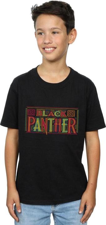 Actual product image Boys Black Panther Tribal Logo T-Shirt (152, 158)