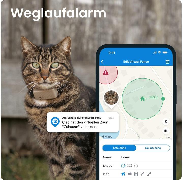 Immagine prodotto Tractive GPS Mini (Taglia unica, Gatto, Generale)