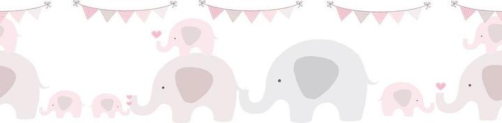 Image du produit A.S. Création Lovely Kids Chambre d'enfant Elephant Party avec d'adorables éléphants (15 x 500 cm)