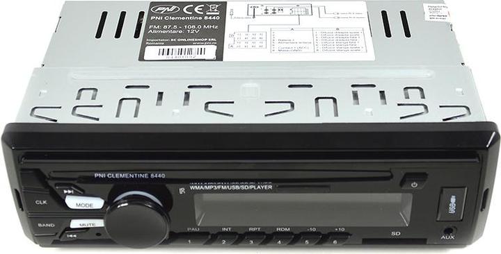 Actual product image PNI Car MP3 player radio Clementine 8440, 4x45 W, 12 V, 1 DIN, with SD, USB, AUX, RCA