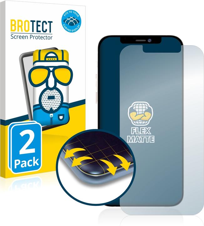 Image du produit BROTECT Full-Cover Protection Mat (2 pièce(s), Apple iPhone 12 Pro Max)