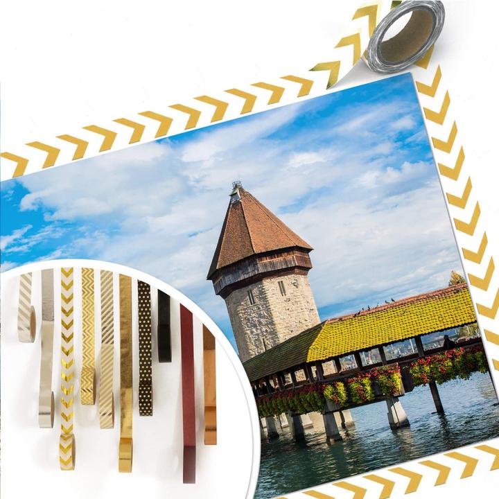 Produktbild Trenddeko Holzbrücke in Luzern (75 x 50 cm)