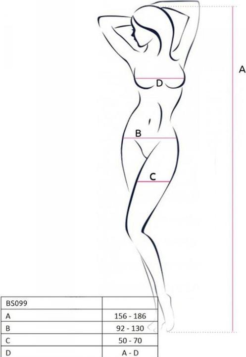 Actual product image Passion Bs099 Bodystocking Rojo Talla Unica (One size)