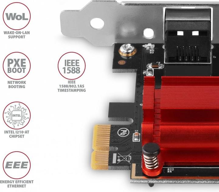 Produktbild Axagon PCEE-GIX network card Internal Ethernet (Mini PCI Express)