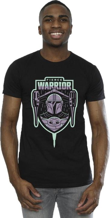 Immagine prodotto Star Wars The Mandalorian Fierce Warrior Patch Maglietta Uomo (XL)