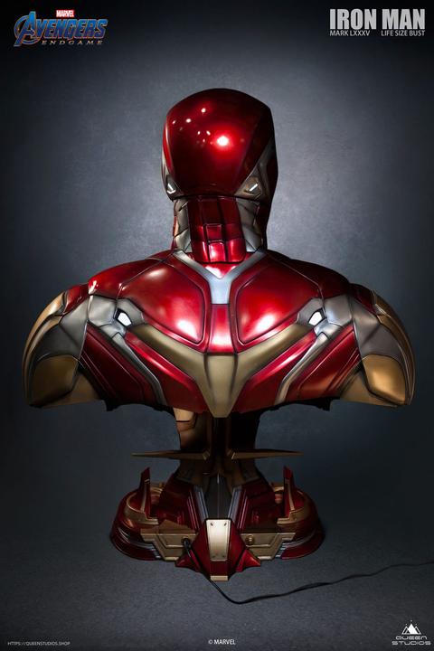 Actual product image Queen Studios Marvel's Avengers "Iron Man MK49/MK85" 1/1 Lifesize Bust Bundle