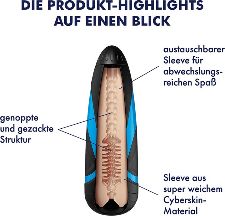 Actual product image Satisfyer Men Sleeve Tornado Bliss