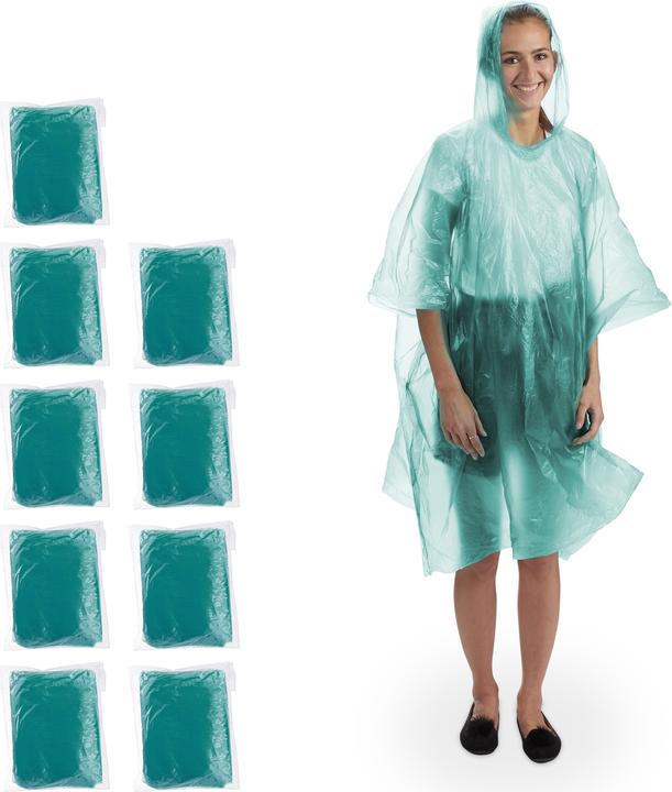 Actual product image Relaxdays Rain Poncho Set of 10 (10)