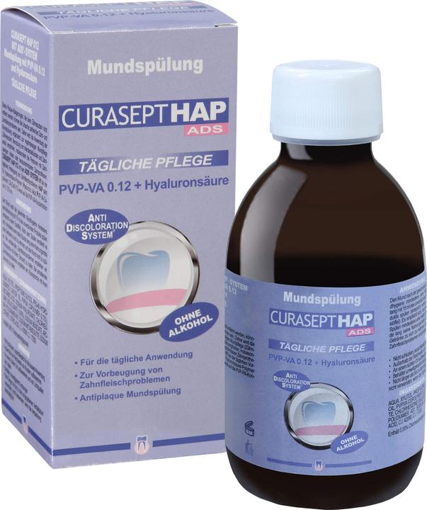 Produktbild Curasept HAP012 PVP-VA 0,12 + Hyaluron Mundspülung, 200 ml FLA (200 ml, Mundspülung)