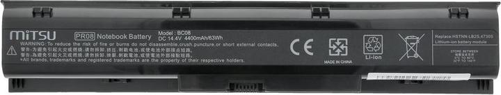 Actual product image Mitsu BATTERY BC/HP-4730S (HP 4400 MAH 63 WH) - Battery (8 Cells, 4400 mAh)