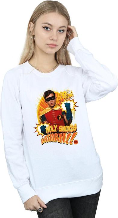 Actual product image Womens/Ladies Batman TV Series Holy Smokes Sweatshirt (L)