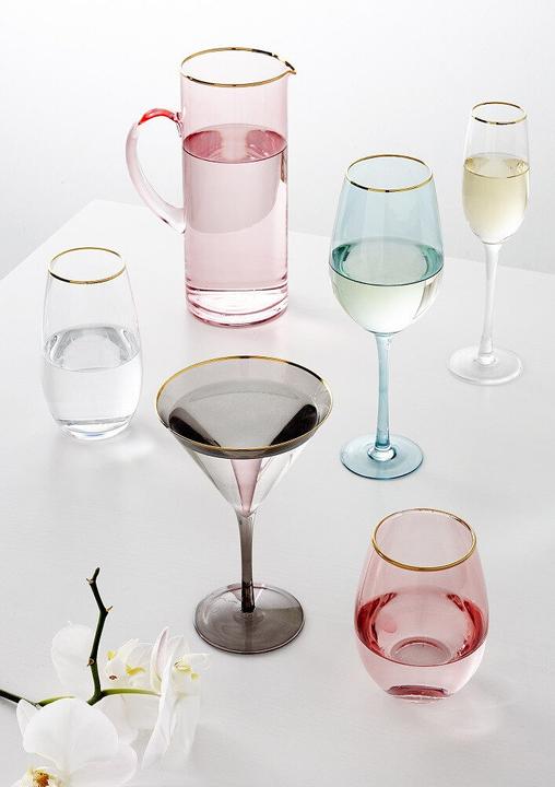 Produktbild Ladelle Handgefertigte Longdrink-Gläser Chloe Aqua (4er-Set) (0.70 l, 4 x)