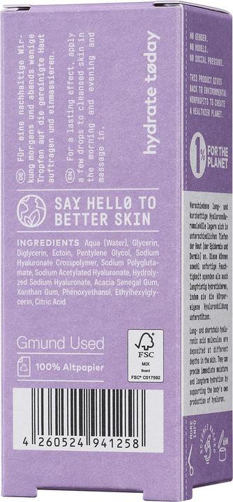 Produktbild Nø Cosmetics hydrate tøday Hyperdration Hyaluron Serum (20 ml)